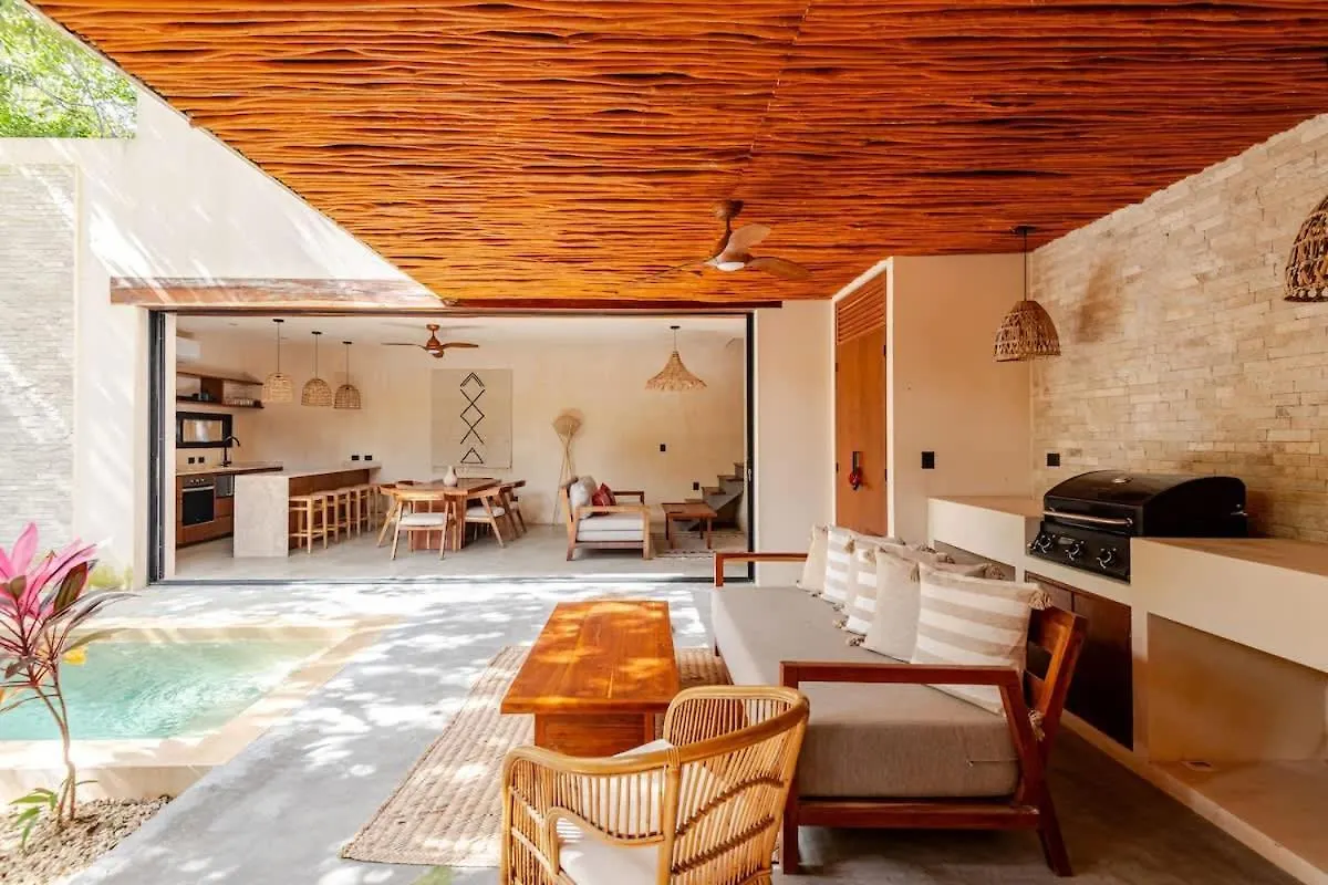 Villa Bambu Con Alberca Privada En Tulum