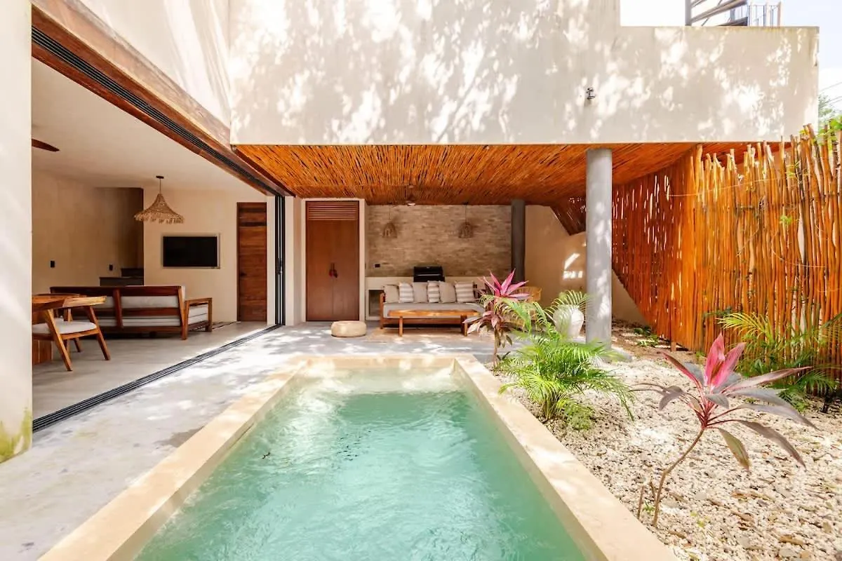 Villa Bambu Con Alberca Privada En Tulum Mexico