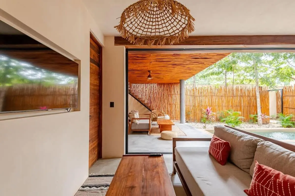 Villa Bambu Con Alberca Privada En Tulum Mexico