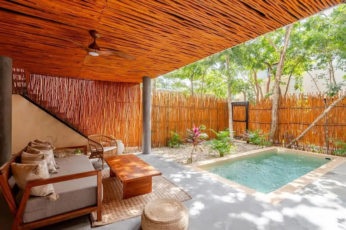 Villa Bambu Con Alberca Privada En Tulum